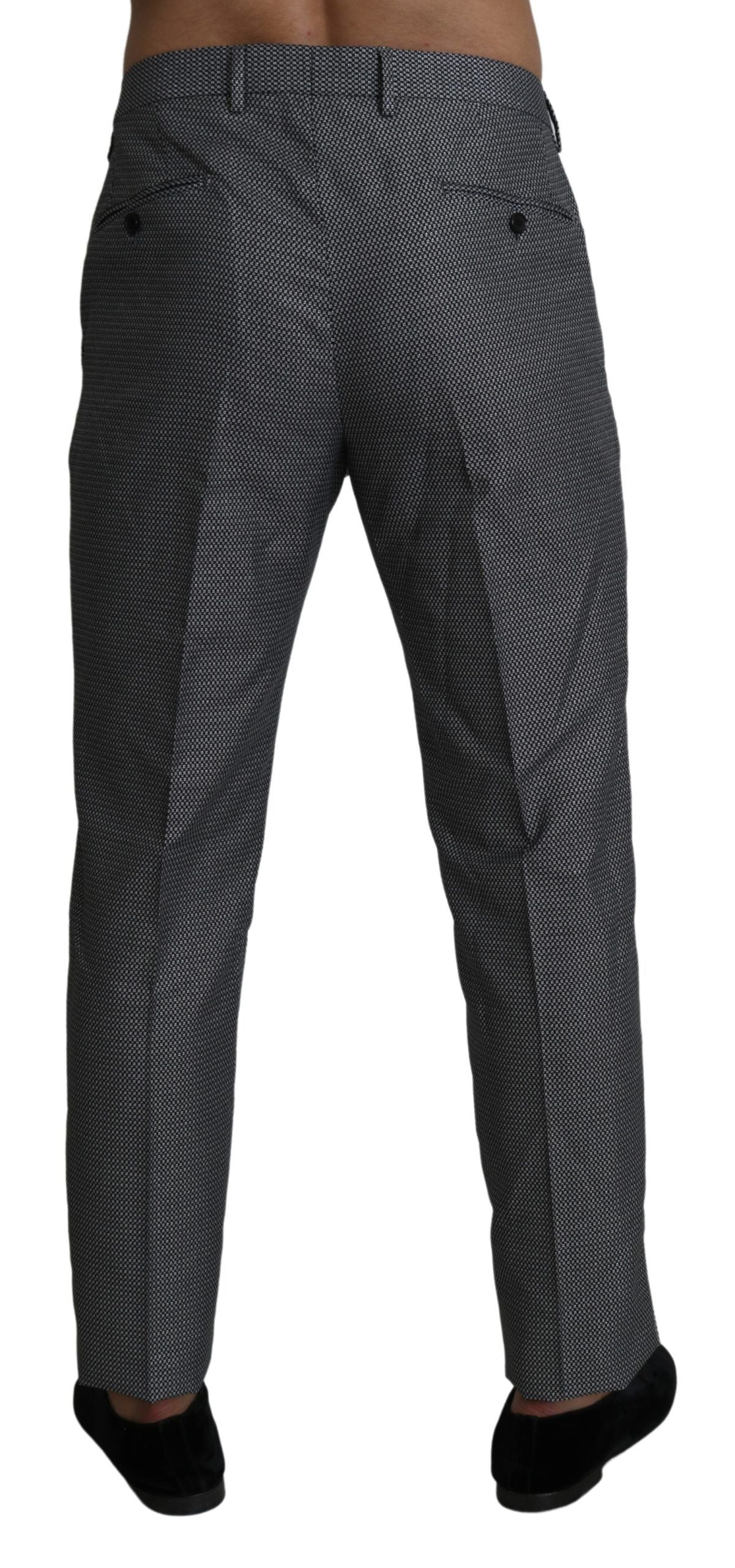 Dolce & Gabbana Elegant Gray Slim Fit Dress Trousers IT54 / XL