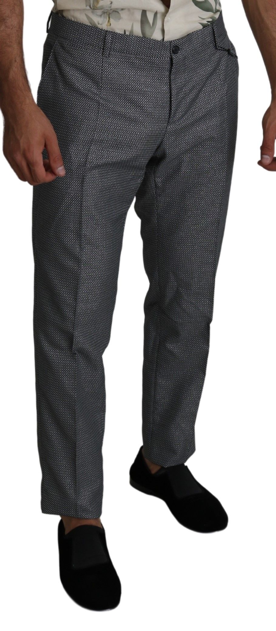 Dolce & Gabbana Elegant Gray Slim Fit Dress Trousers IT54 / XL