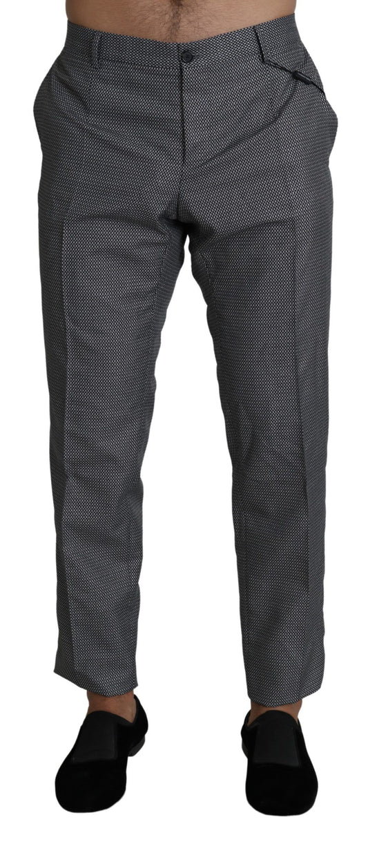 Dolce & Gabbana Elegant Gray Slim Fit Dress Trousers IT54 / XL