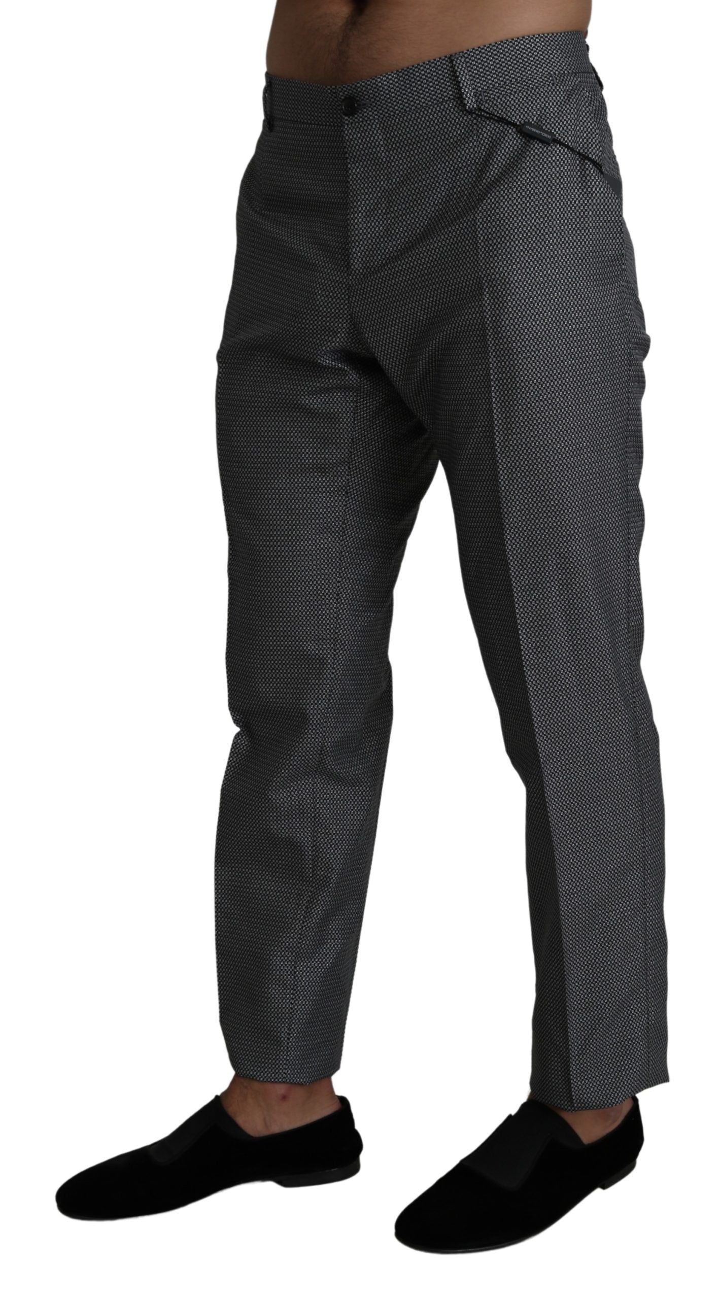 Dolce & Gabbana Elegant Gray Slim Fit Dress Trousers IT54 / XL