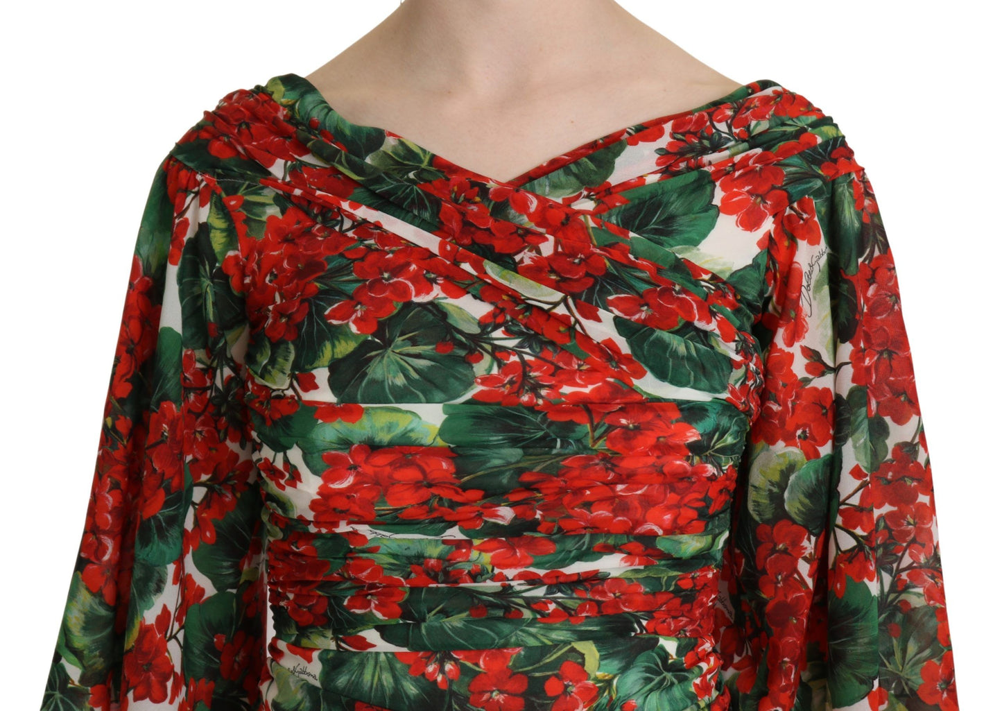 Dolce & Gabbana Enchanting Floral Midi Sheath Dress IT38 | XS