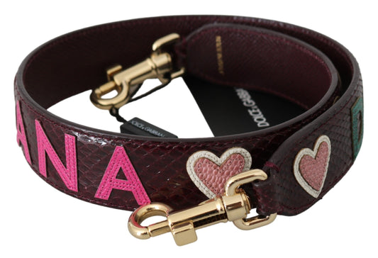 Dolce & Gabbana Exquisite Bordeaux Shoulder Strap Accessory