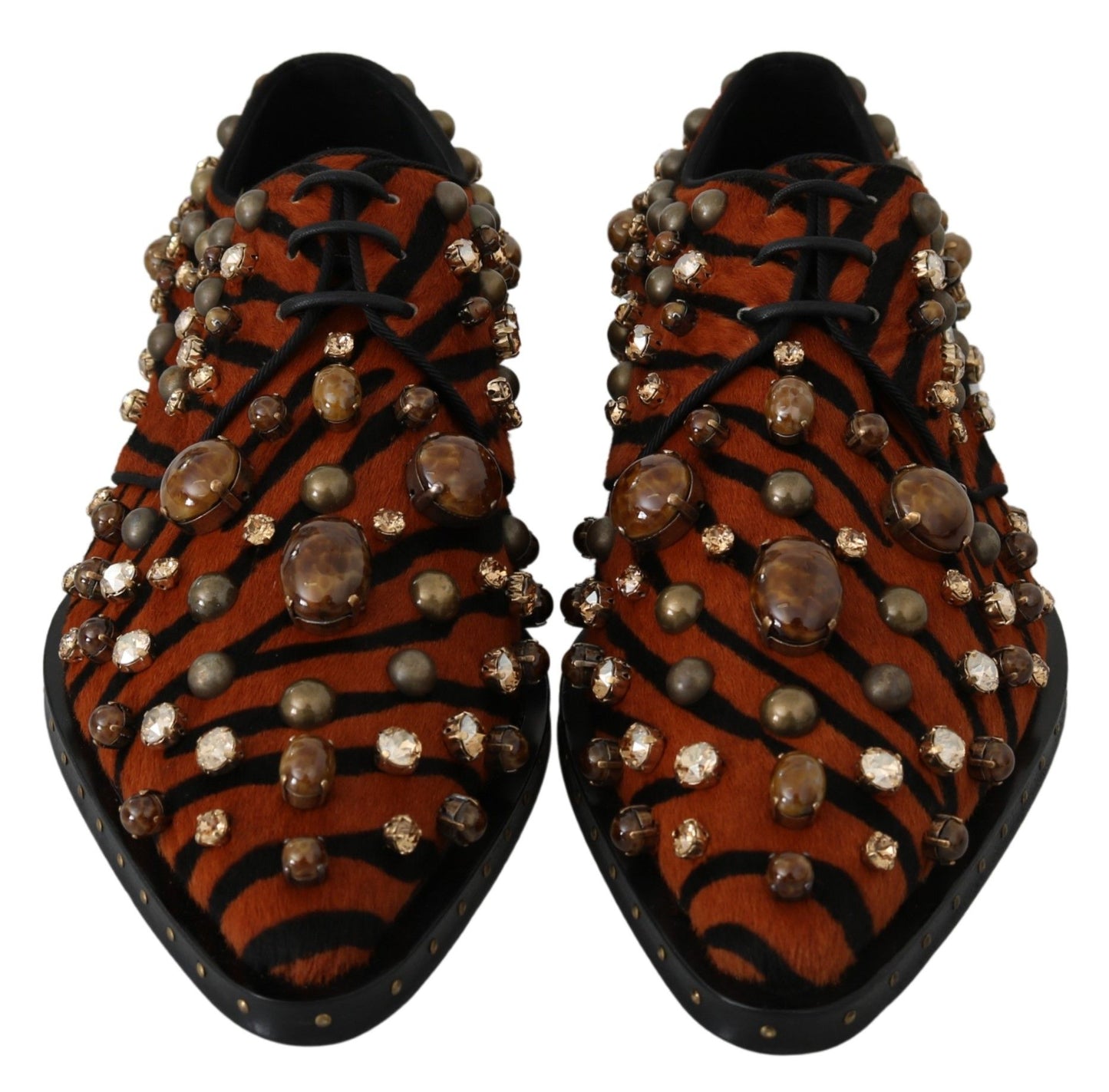 Dolce & Gabbana Tiger Pattern Crystal Embellished Flats EU40 / US9.5