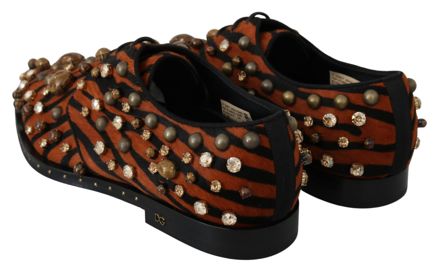 Dolce & Gabbana Tiger Pattern Crystal Embellished Flats EU40 / US9.5