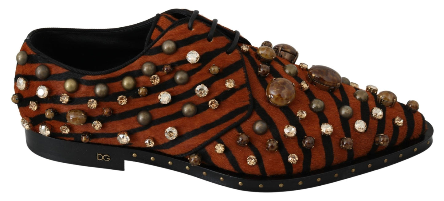 Dolce & Gabbana Tiger Pattern Crystal Embellished Flats EU40 / US9.5