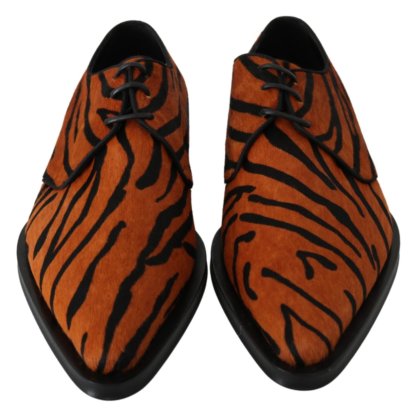 Dolce & Gabbana Tiger Pattern Dress Shoes with Pony Hair EU41 / US10.5