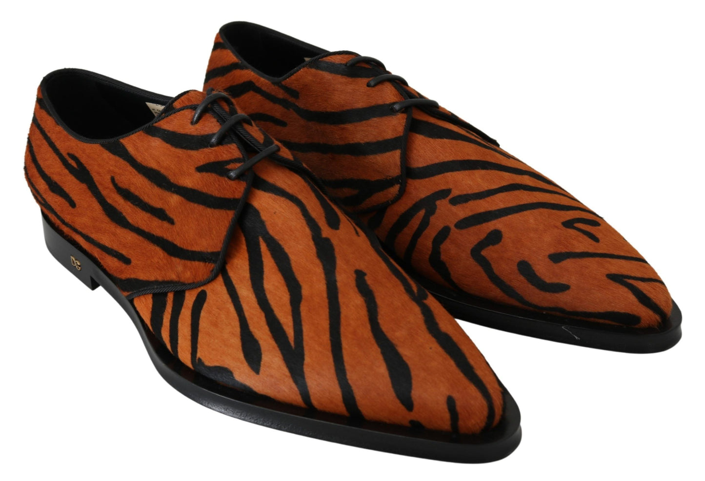 Dolce & Gabbana Tiger Pattern Dress Shoes with Pony Hair EU41 / US10.5