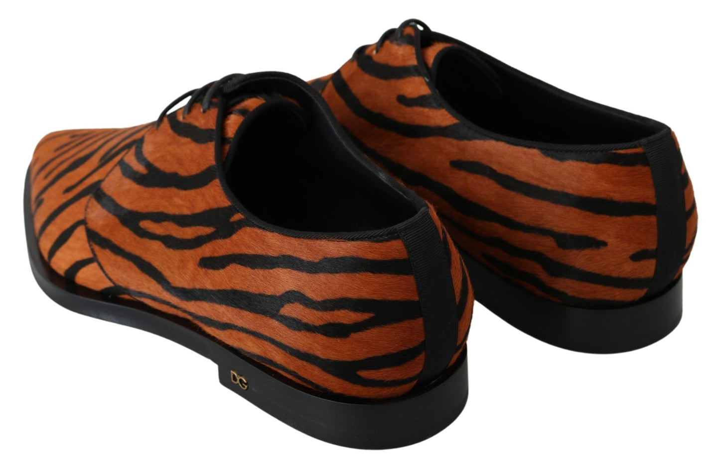 Dolce & Gabbana Tiger Pattern Dress Shoes with Pony Hair EU41 / US10.5