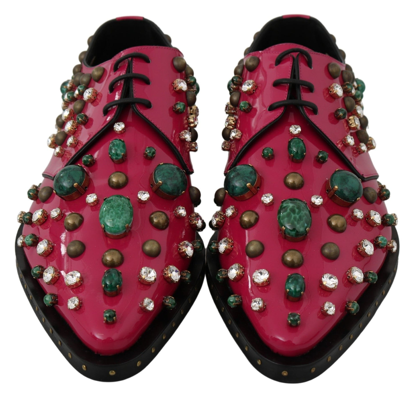 Dolce & Gabbana Fuchsia Pink Crystal Patent Flats EU41 / US10.5