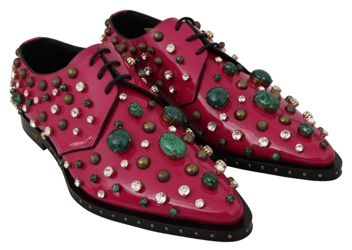 Dolce & Gabbana Fuchsia Pink Crystal Patent Flats EU41 / US10.5