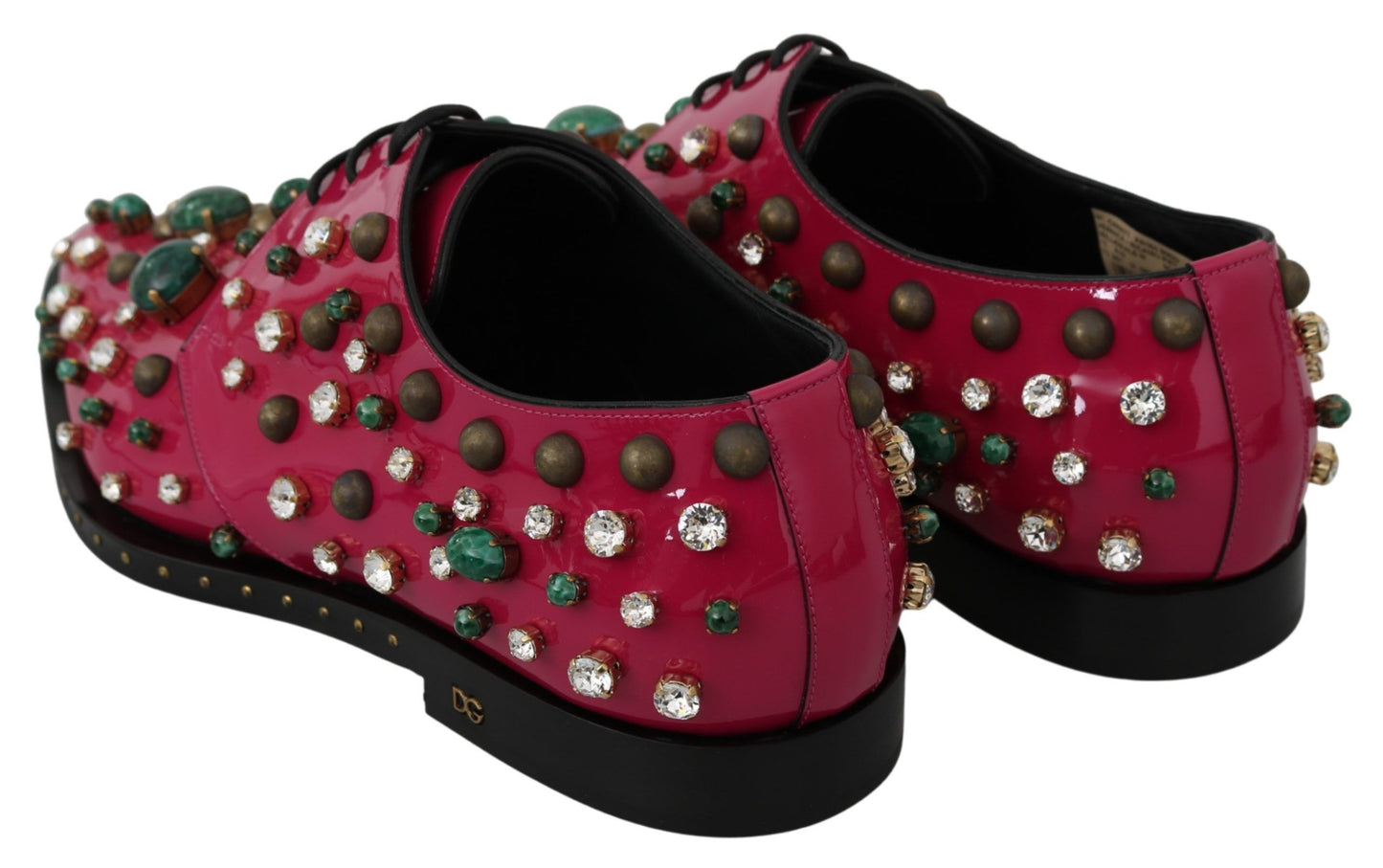 Dolce & Gabbana Fuchsia Pink Crystal Patent Flats EU41 / US10.5