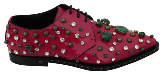 Dolce & Gabbana Fuchsia Pink Crystal Patent Flats EU41 / US10.5