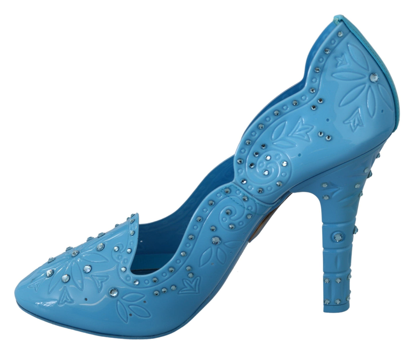 Dolce & Gabbana Crystal Embellished Blue Cinderella Pumps EU39 / US8.5