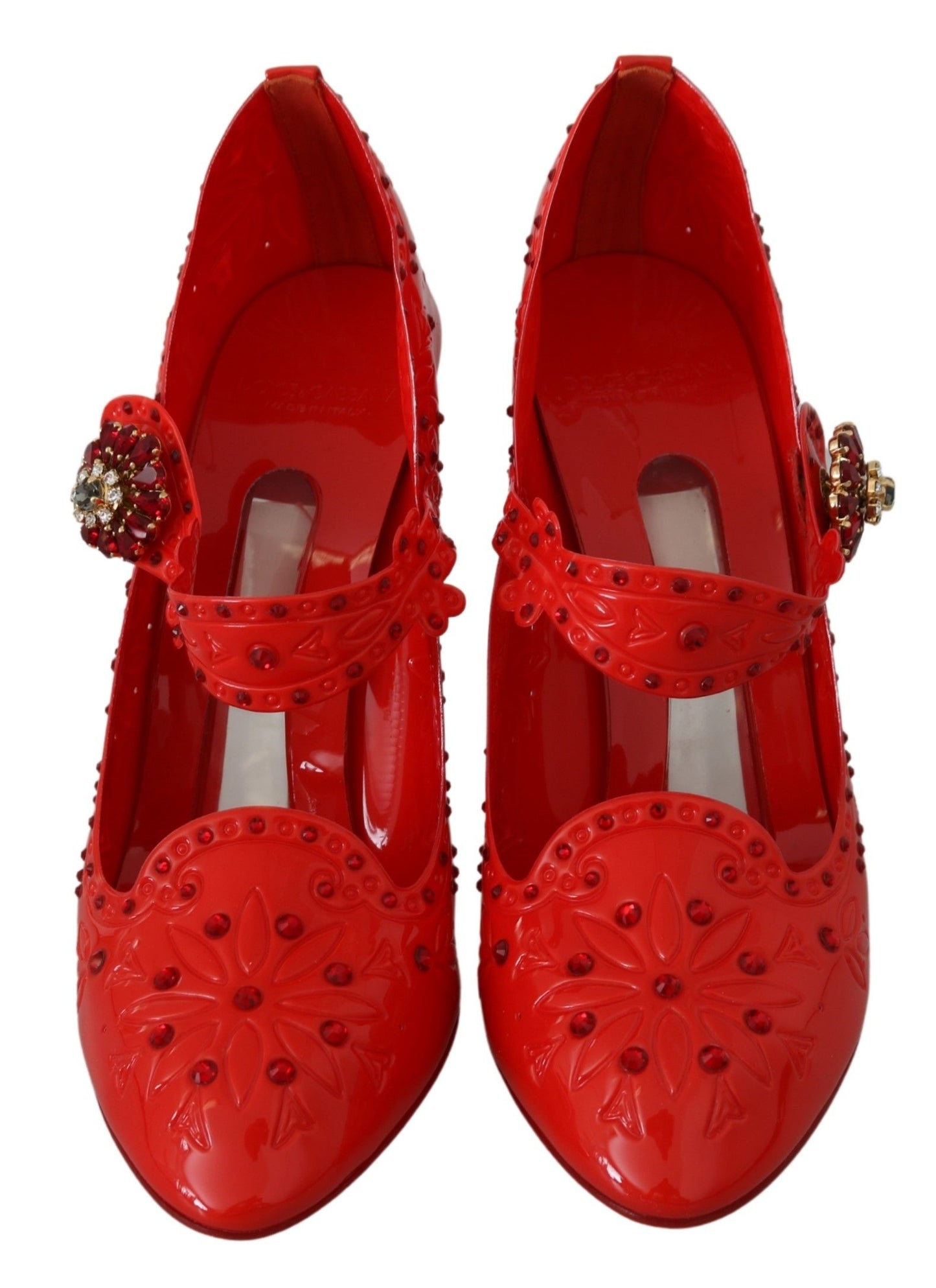 Dolce & Gabbana Chic Red Crystal Cinderella Pumps EU40 / US9.5