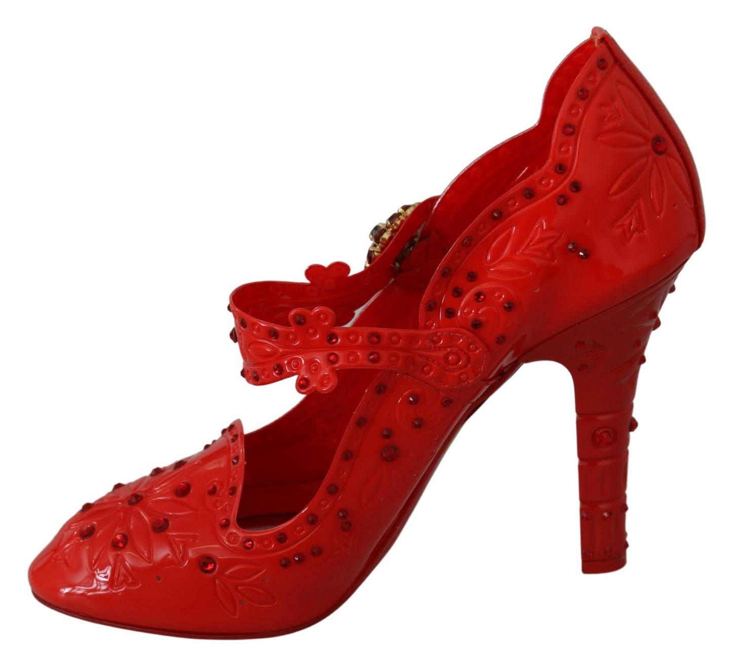 Dolce & Gabbana Chic Red Crystal Cinderella Pumps EU40 / US9.5