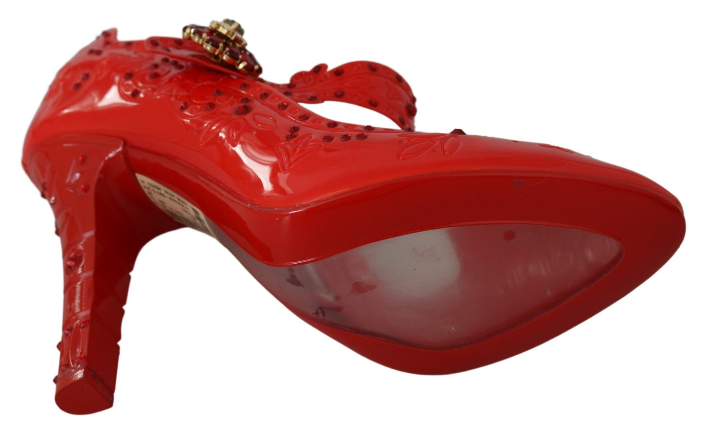 Dolce & Gabbana Chic Red Crystal Cinderella Pumps EU40 / US9.5