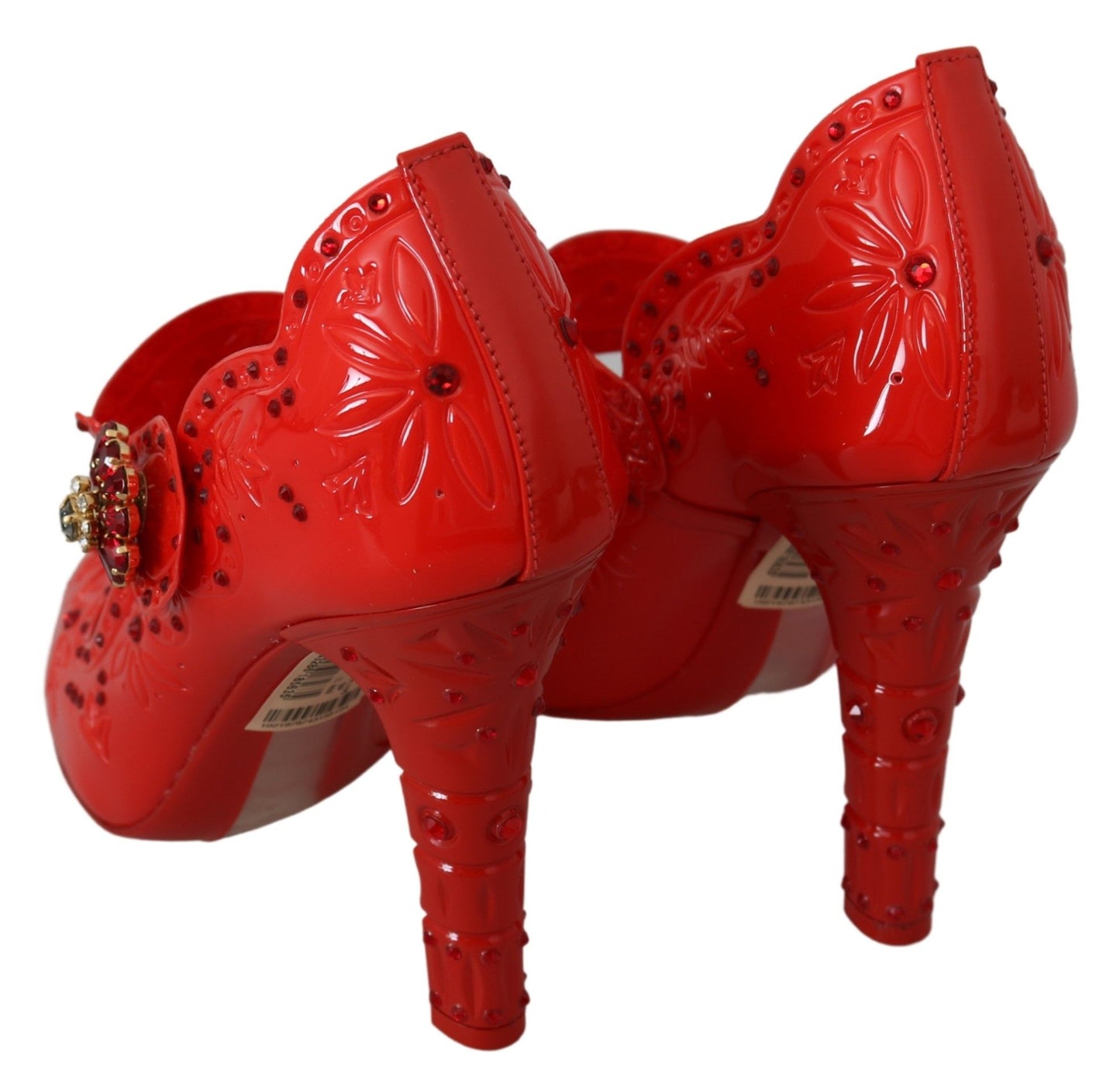 Dolce & Gabbana Chic Red Crystal Cinderella Pumps EU40 / US9.5