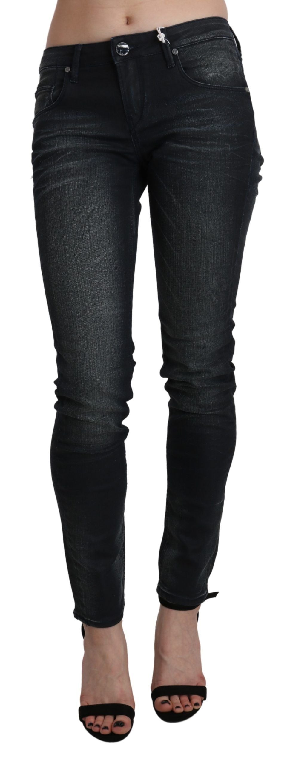 Acht Chic Blue Washed Skinny Denim Jeans W27