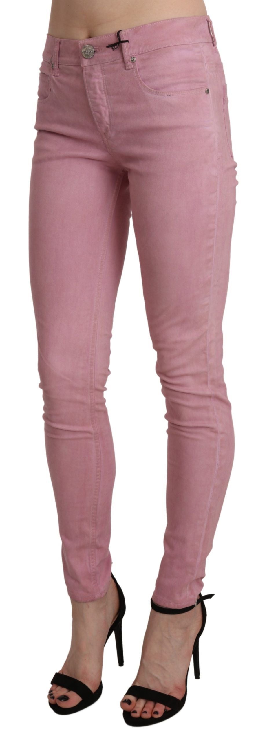 Acht Chic Pink Mid Waist Skinny Jeans W26