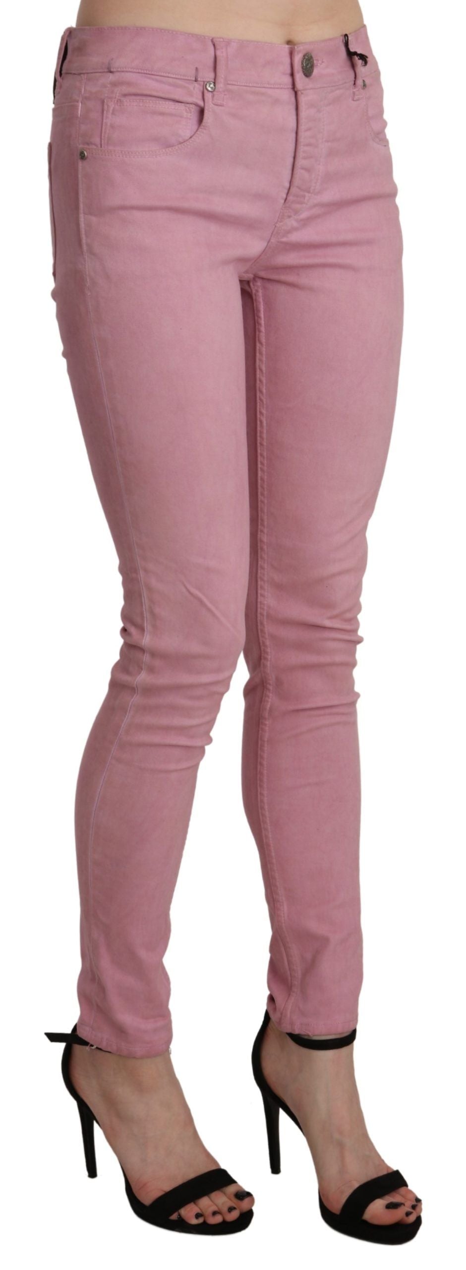 Acht Chic Pink Mid Waist Skinny Jeans W26