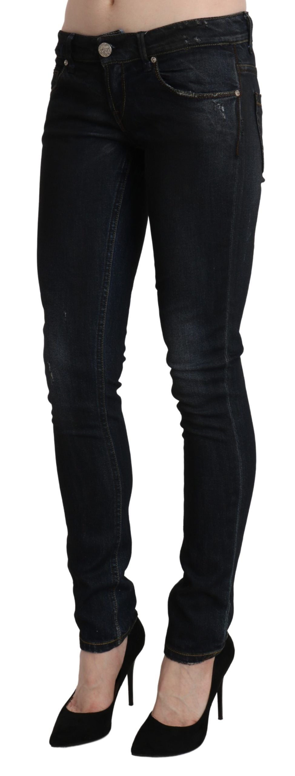 Acht Sleek Black Washed Skinny Jeans W26