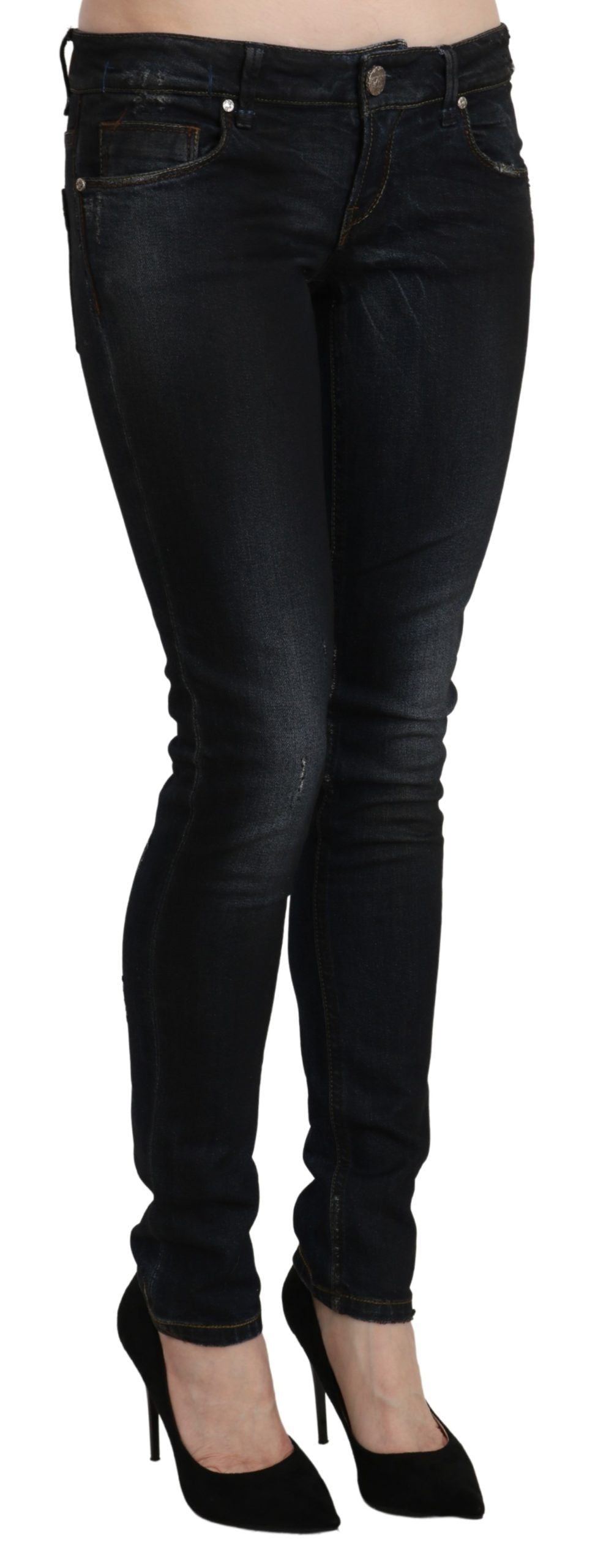 Acht Sleek Black Washed Skinny Jeans W26