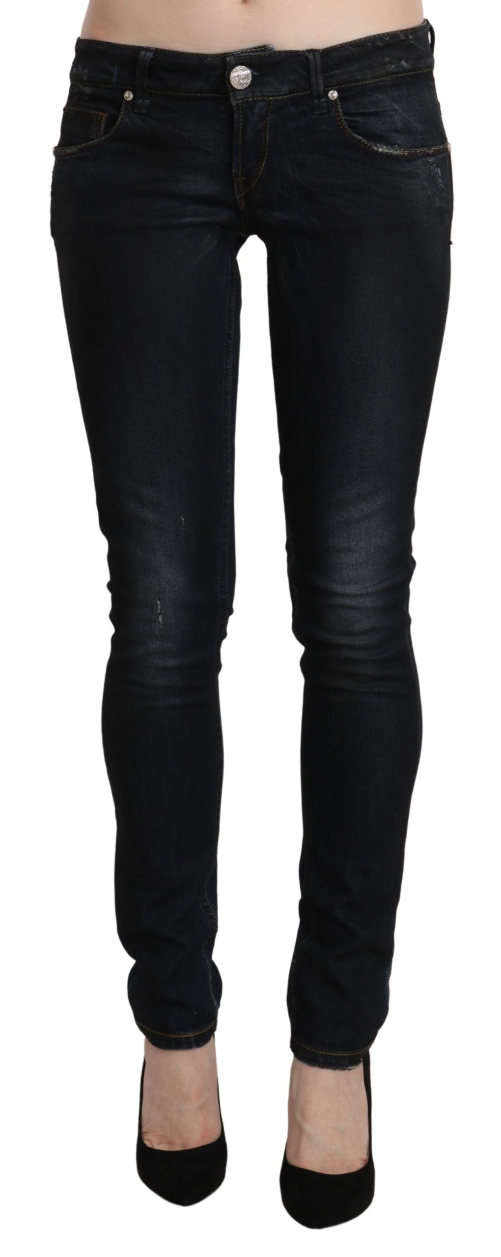 Acht Sleek Black Washed Skinny Jeans W26