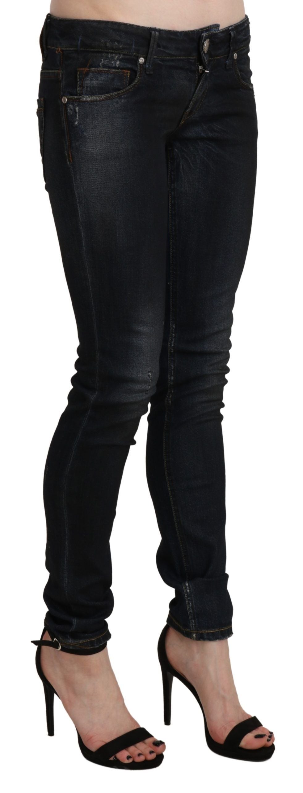 Acht Chic Low Waist Skinny Black Jeans