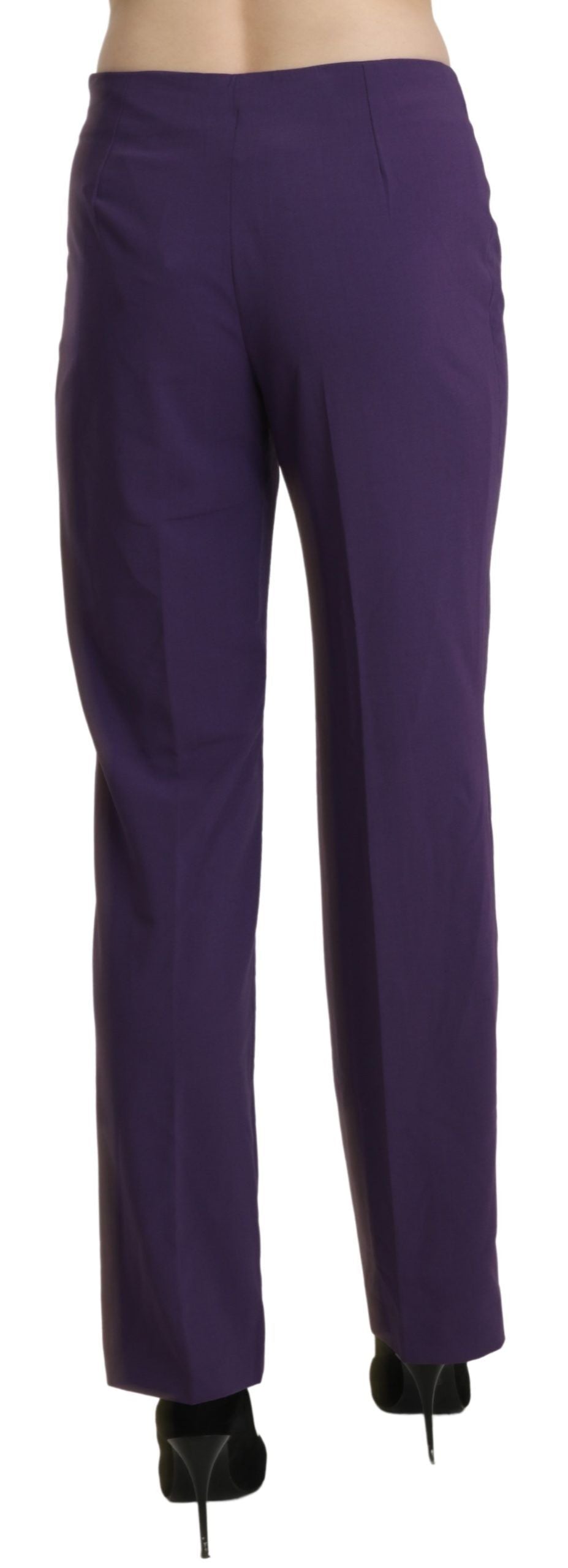 BENCIVENGA Elegant High Waist Violet Straight Pants IT42 | M