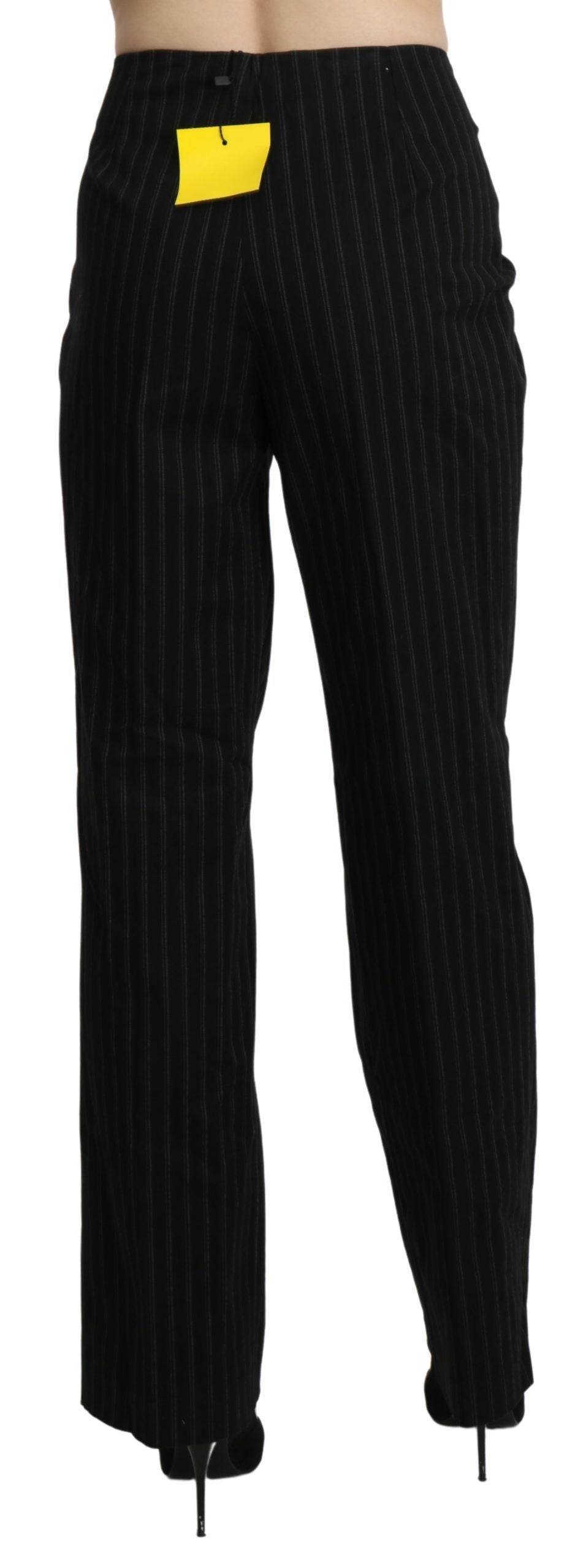 BENCIVENGA Elegant High Waist Black Pants IT48 | XXL