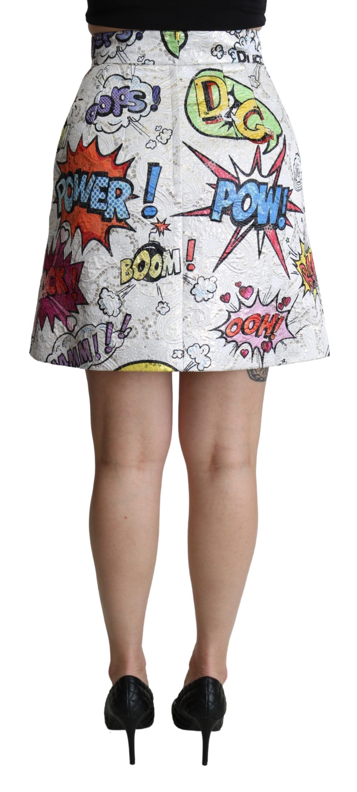 Dolce & Gabbana Chic Cartoon Brocade Mini Skirt IT44 / L