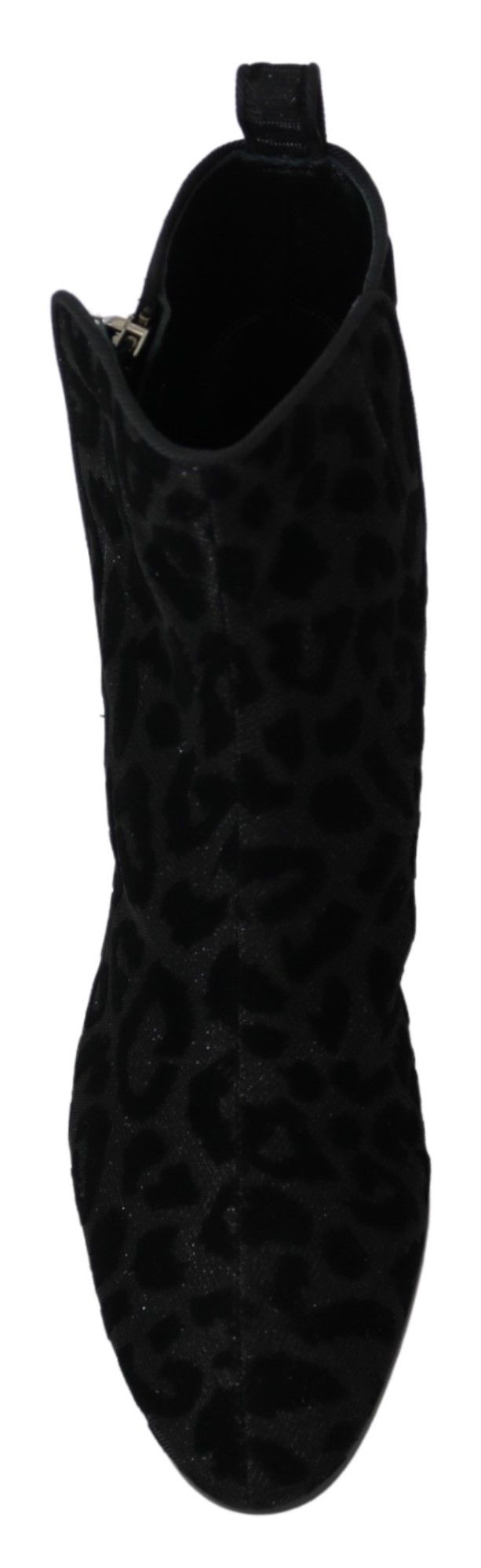 Dolce & Gabbana Elegant Black Leopard Print Short Boots EU36.5 / US6