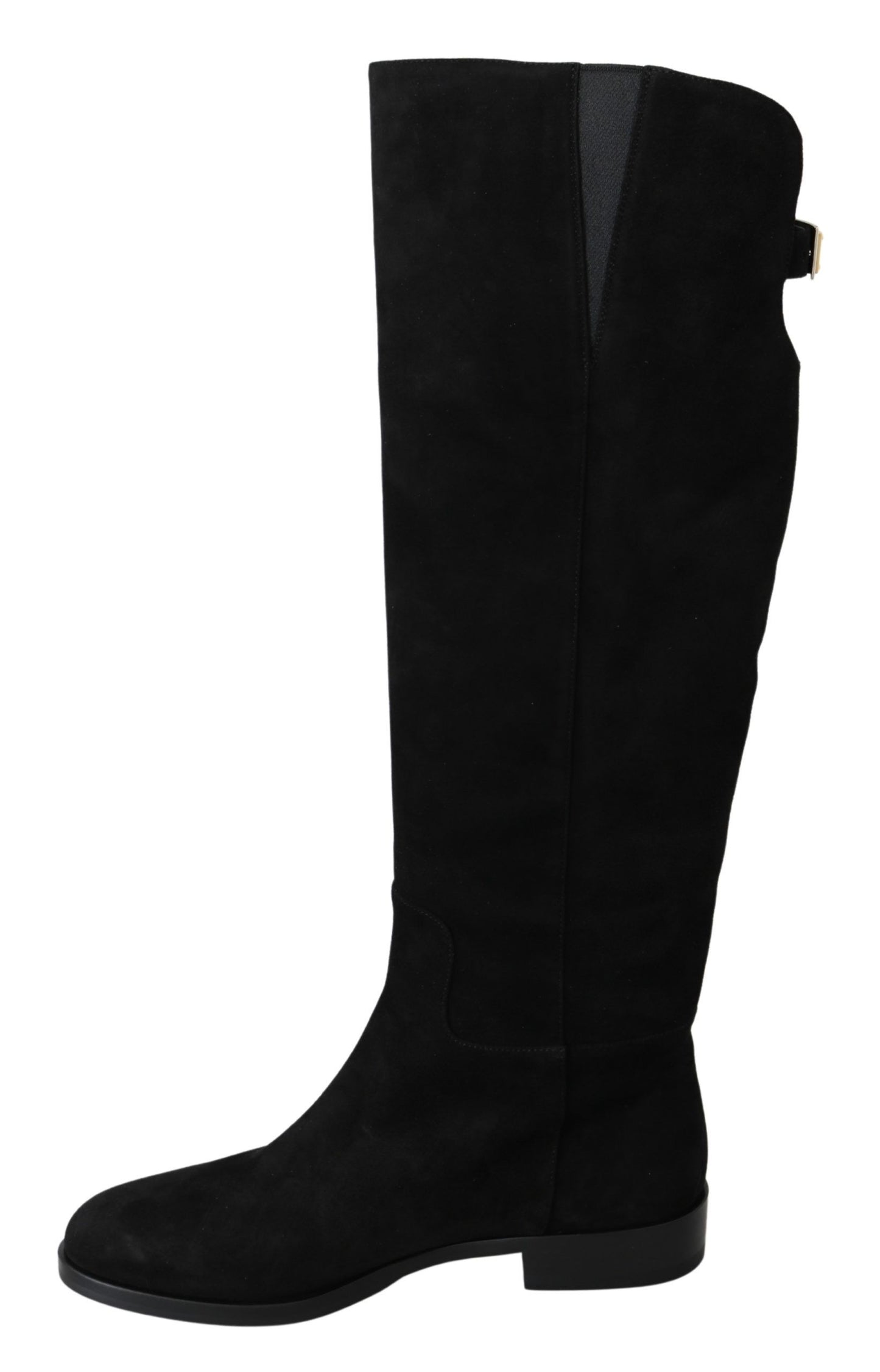 Dolce & Gabbana Elegant Black Suede Knee High Boots EU35 / US4.5