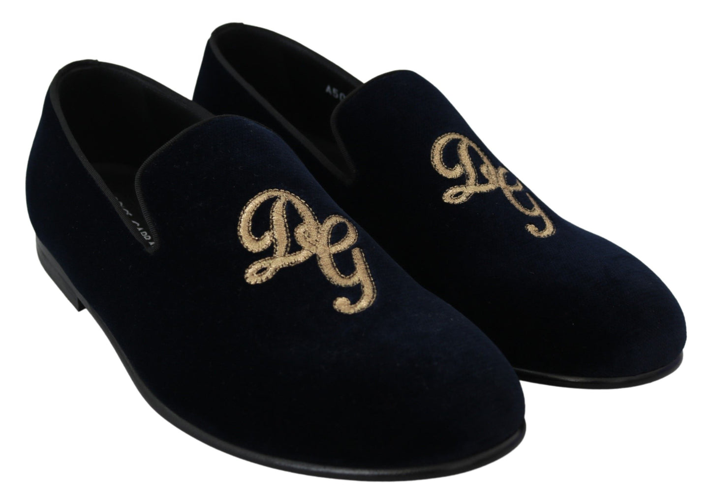 Dolce & Gabbana Elegant Blue Embroidered Loafers EU39.5 / US6.5