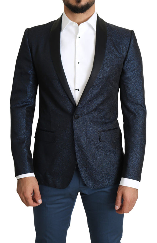 Dolce & Gabbana Elegant Martini Blue Slim Fit Blazer IT46 / S