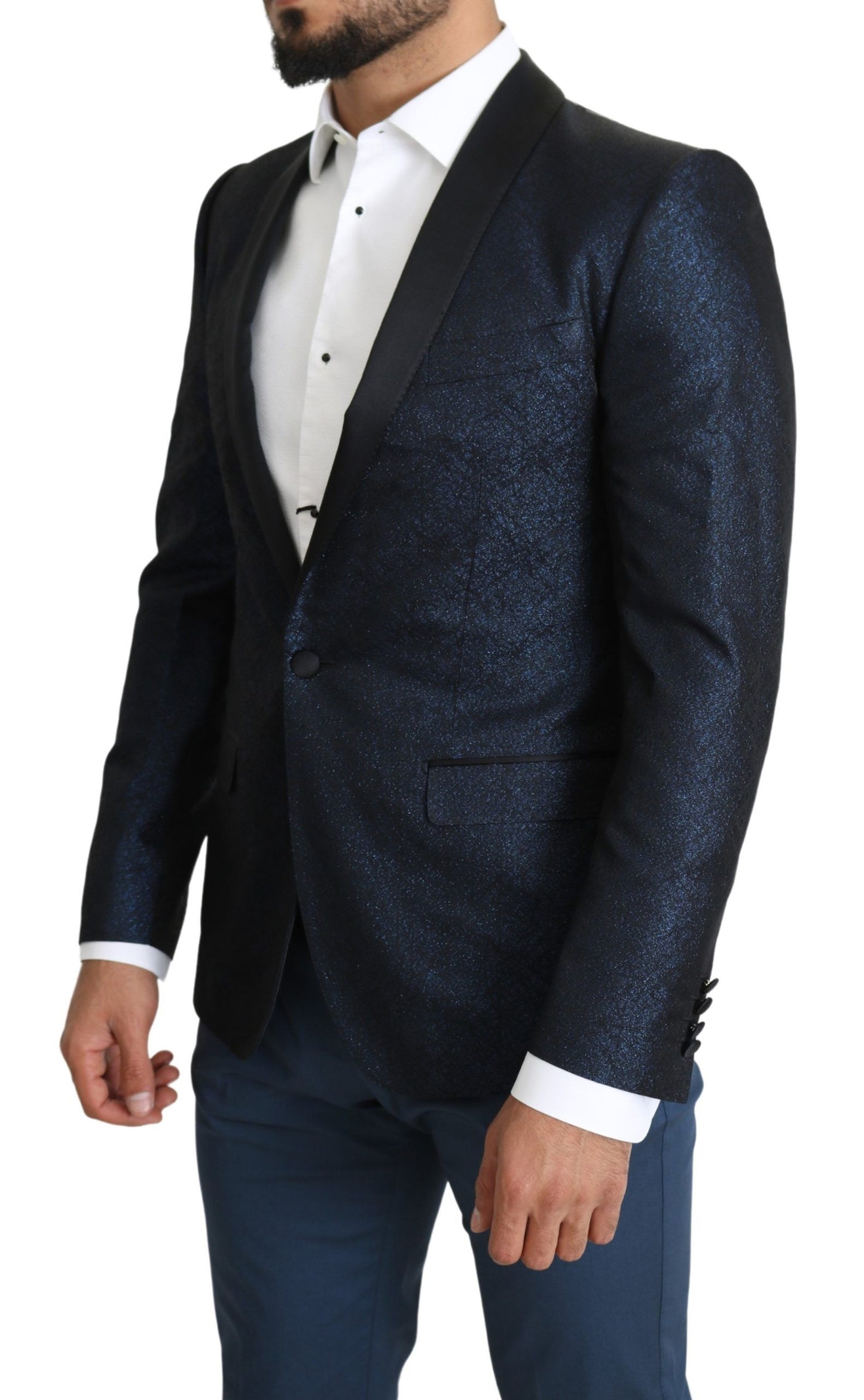 Dolce & Gabbana Elegant Martini Blue Slim Fit Blazer IT46 / S