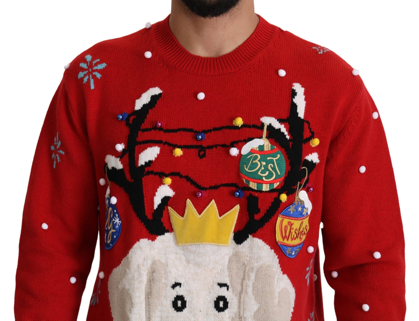 Dolce & Gabbana Elegant Christmas Cashmere Sweater IT44 / S