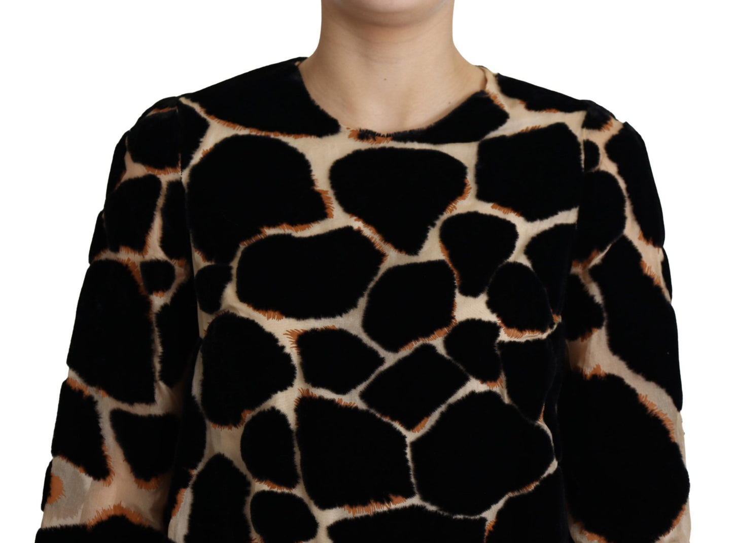 Dolce & Gabbana Chic Giraffe Print Shift Mini Dress IT36 / XS