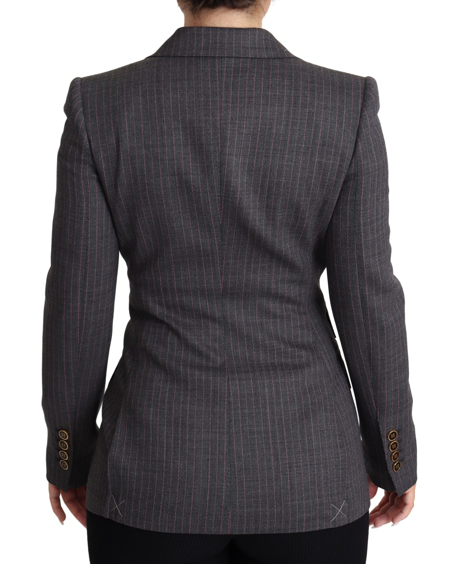 Dolce & Gabbana Elegant Gray Stretch Wool Blazer IT36 / XS