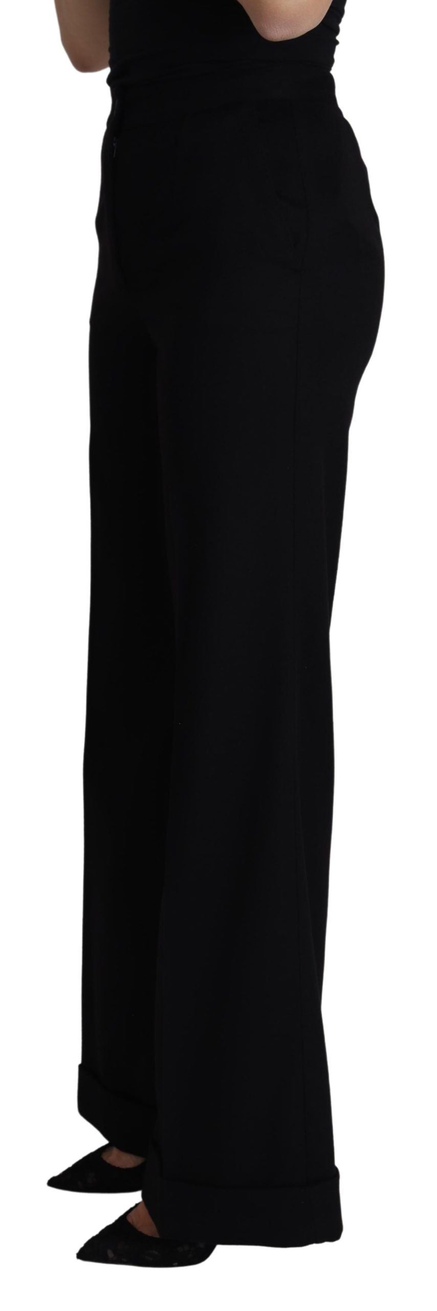 Dolce & Gabbana Elegant Cashmere Wide Leg Trousers IT38 | XS