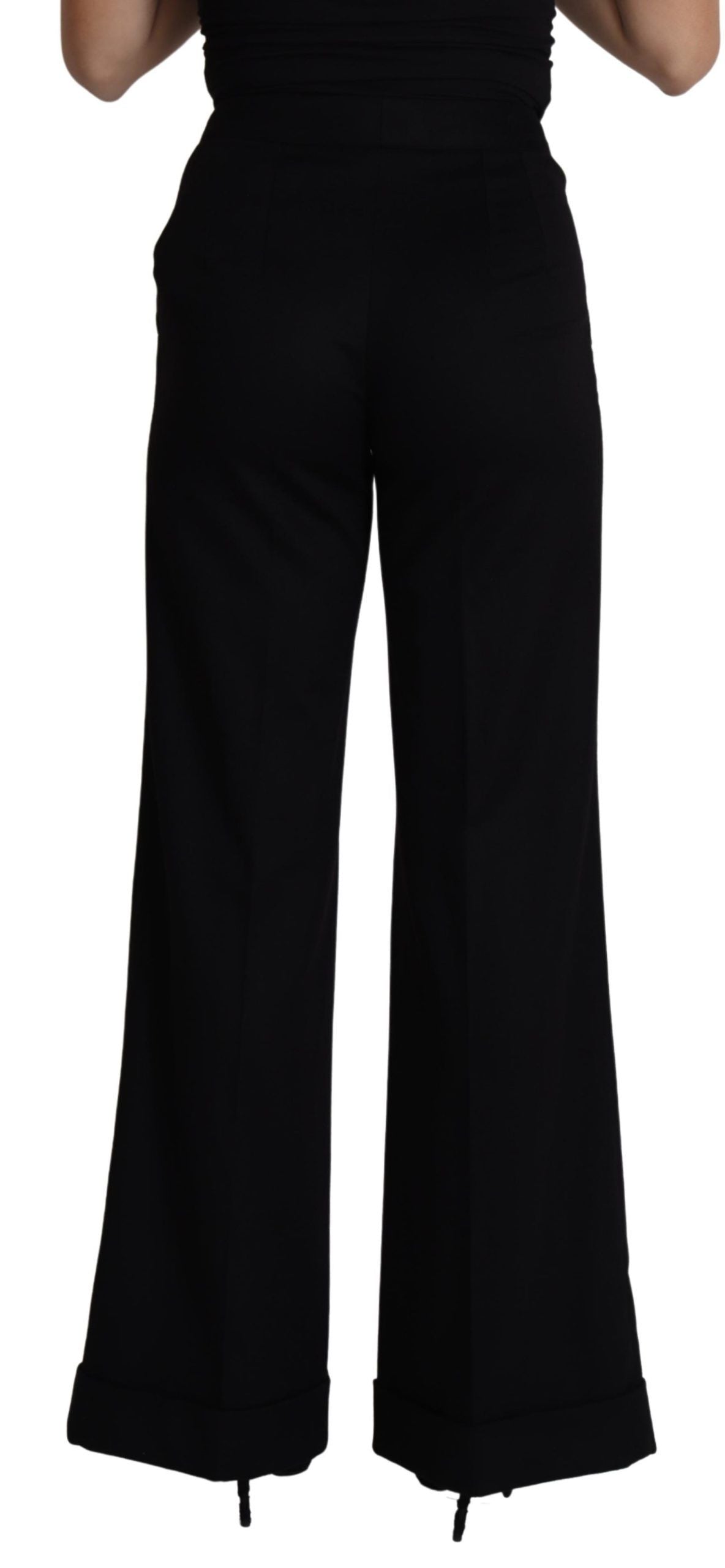 Dolce & Gabbana Elegant Cashmere Wide Leg Trousers IT38 | XS