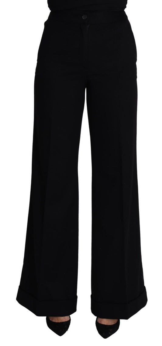 Dolce & Gabbana Elegant Cashmere Wide Leg Trousers IT38 | XS