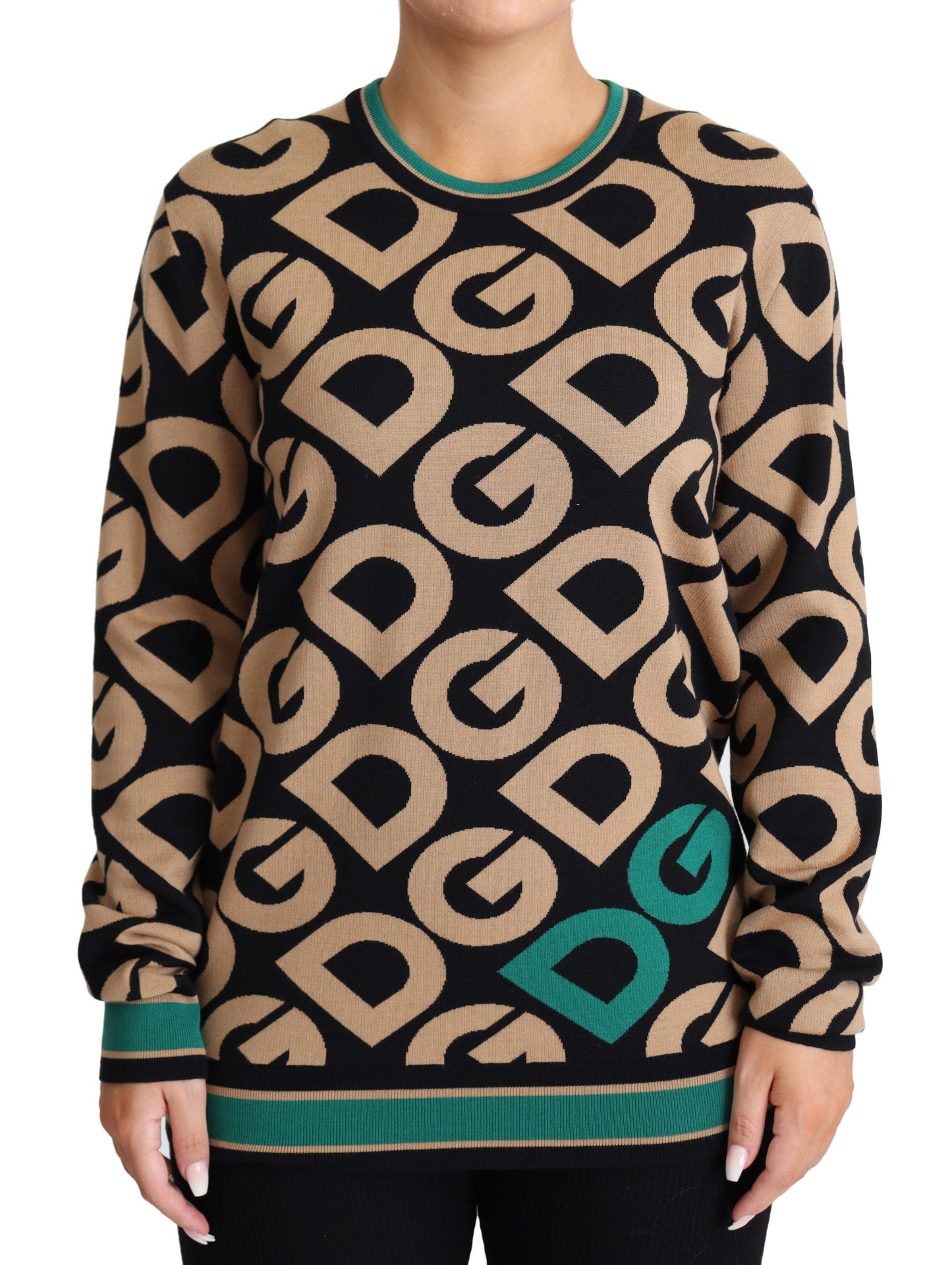 Dolce & Gabbana Elegant Multicolor Wool Blend Sweater IT40 | S