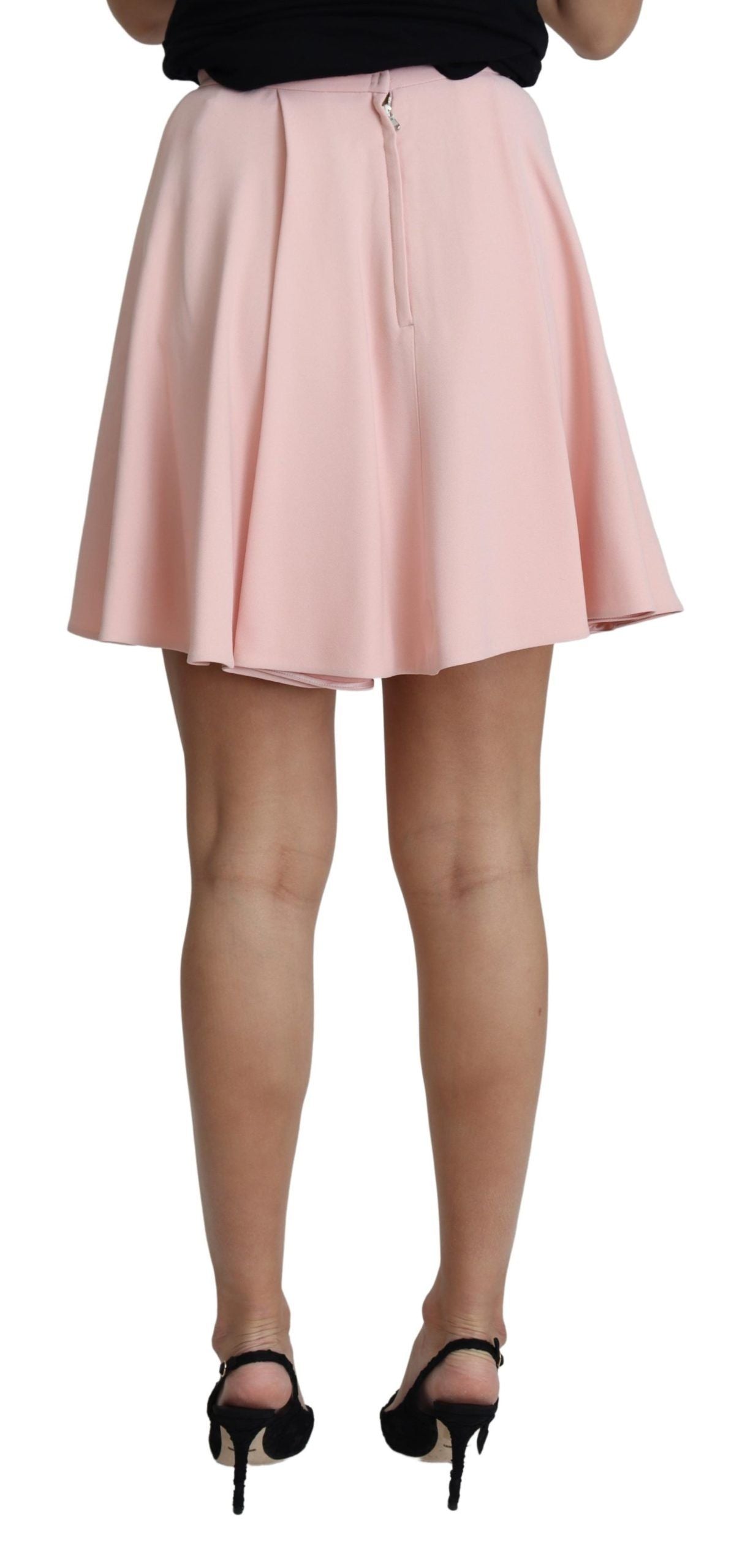 Dolce & Gabbana Elegant Pink Flare A-line Mini Skirt IT36 / XS