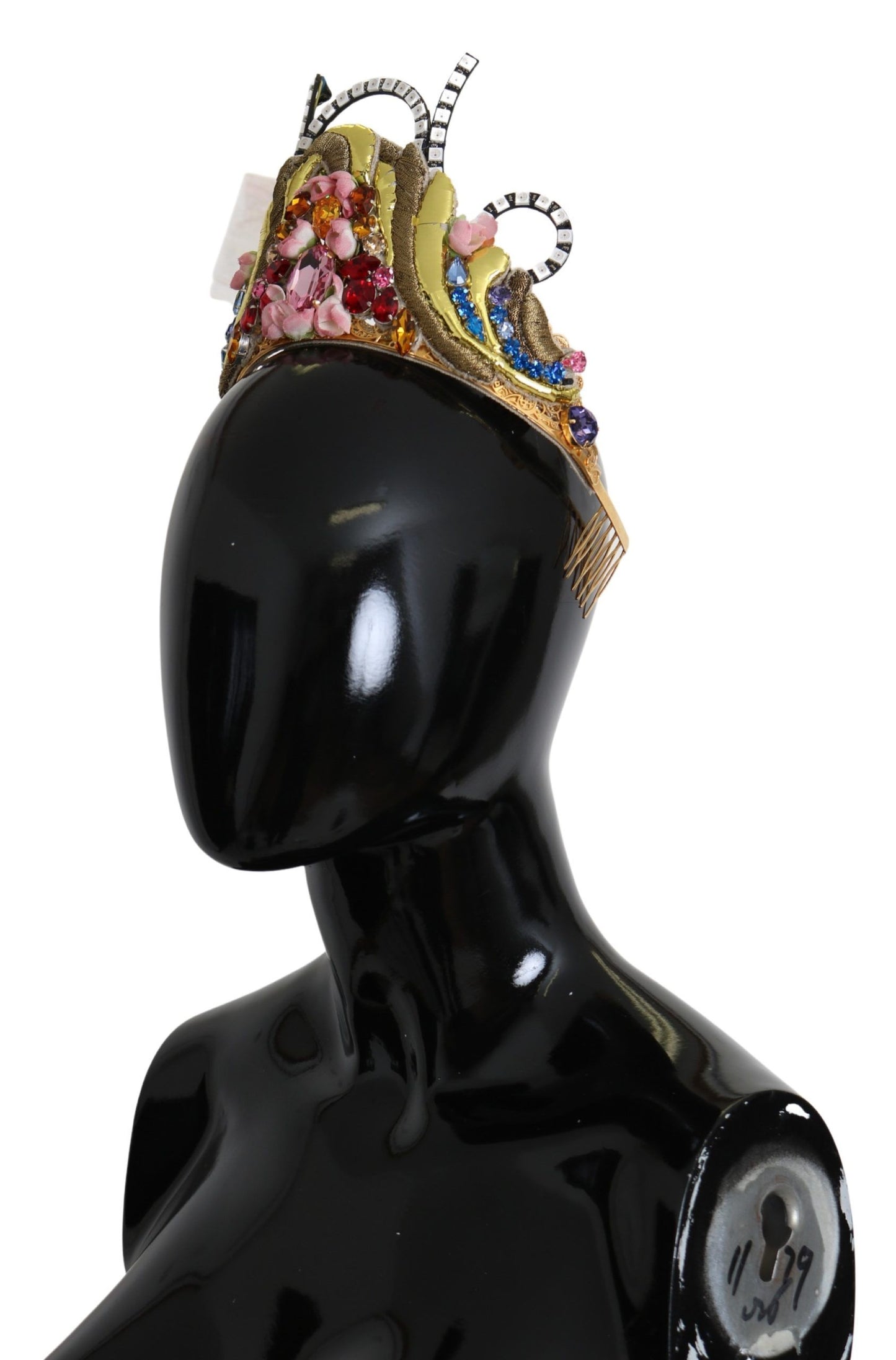 Dolce & Gabbana Stunning Crystal Diadem Tiara - Gold Multicolor