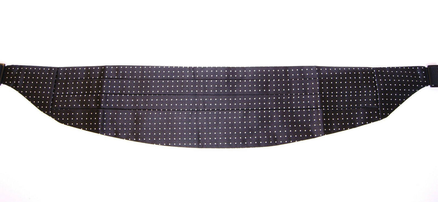 Dolce & Gabbana Elegant Black Silk Polka Dot Cummerbund IT44 / XS