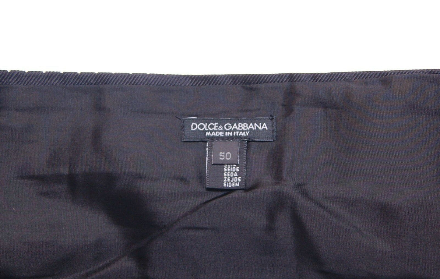 Dolce & Gabbana Elegant Black Silk Polka Dot Cummerbund IT44 / XS