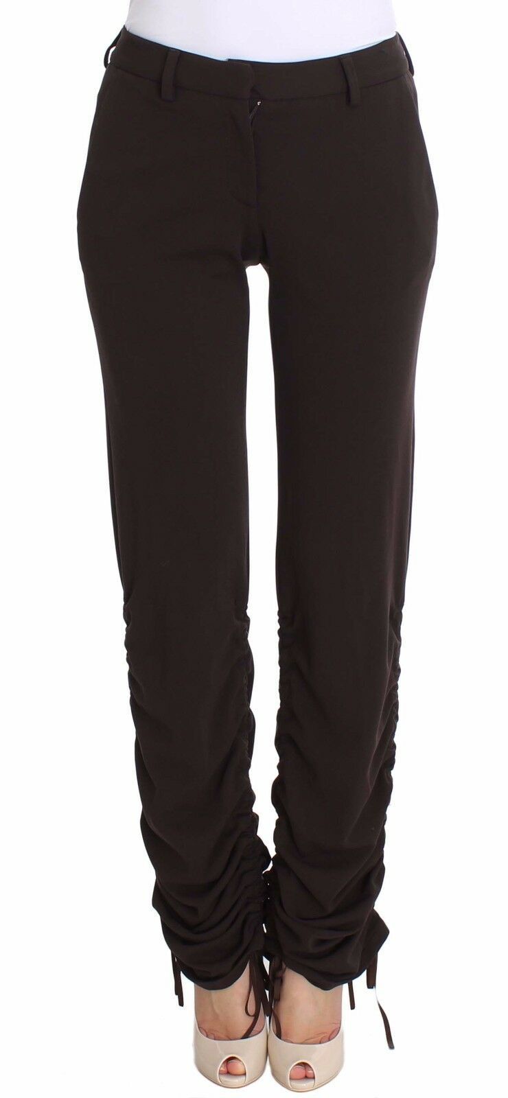 Ermanno Scervino Chic Brown Casual Trousers for Sophisticated Style IT38 | S