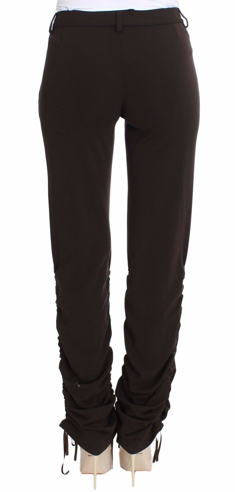 Ermanno Scervino Chic Brown Casual Trousers for Sophisticated Style IT38 | S