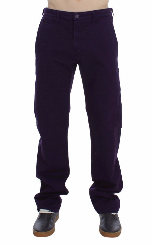 GF Ferre Purple Cotton Stretch Slim Chinos IT48 | M